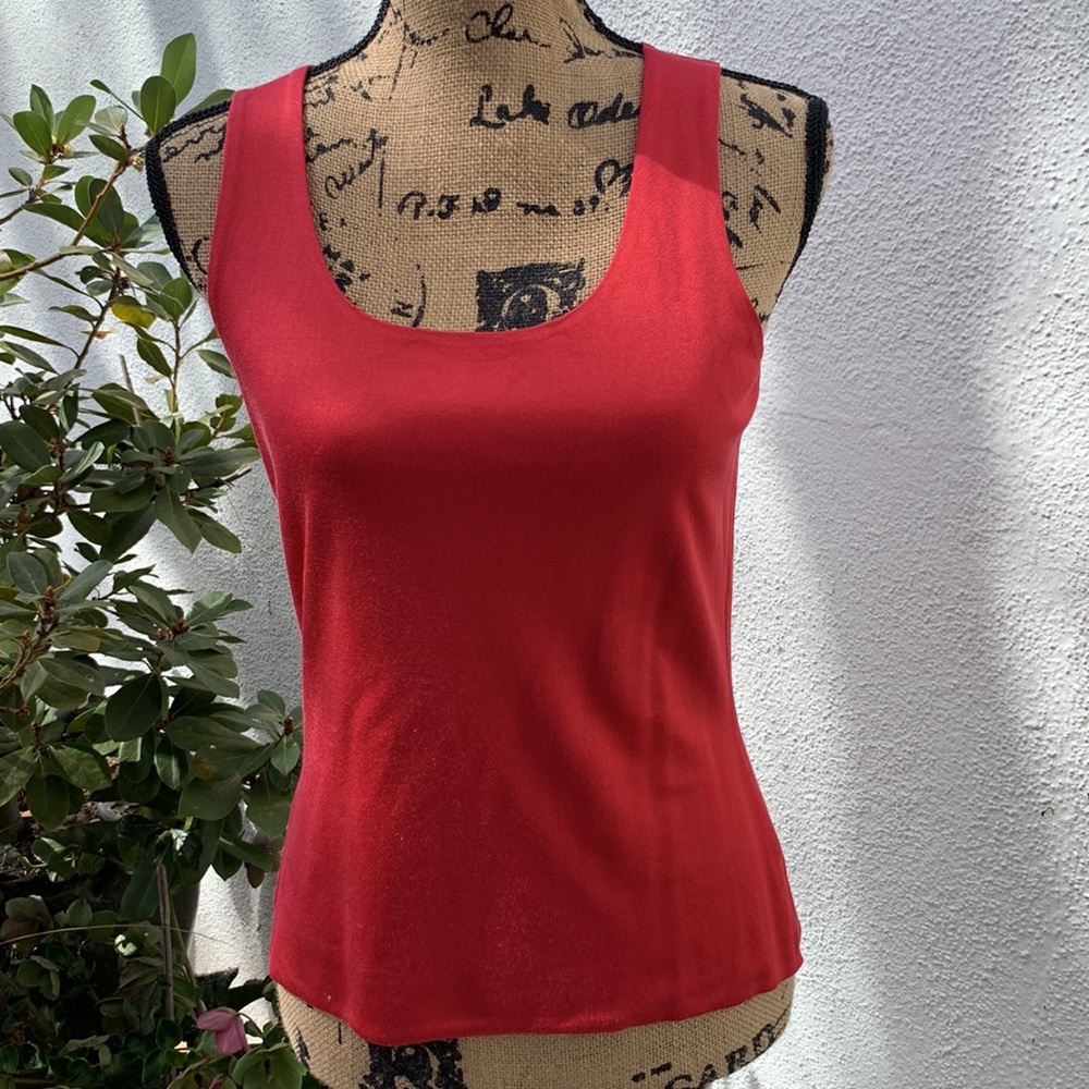 Ann Taylor Tank Top in Deep Salmon